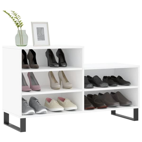 vidaXL skoreol 102x36x60 cm konstrueret træ hvid