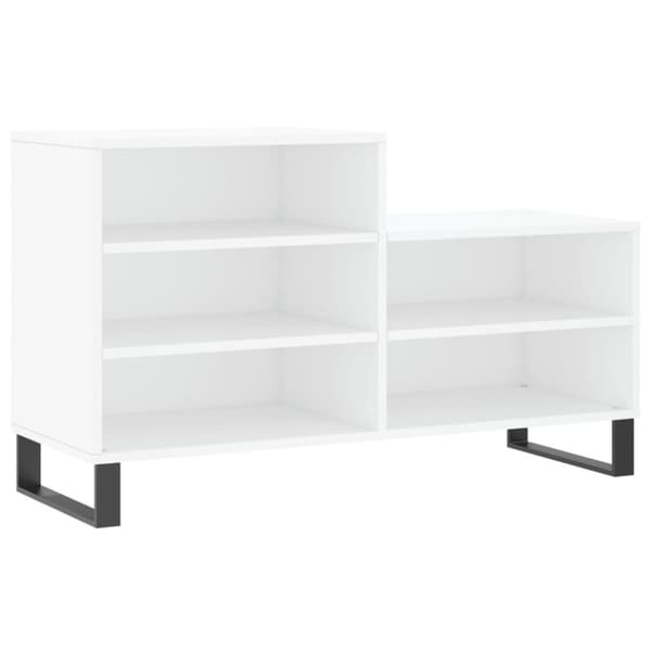 vidaXL Skoskåp vit 102x36x60 cm konstruerat trä