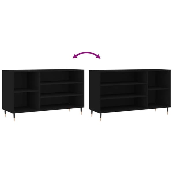 vidaXL skoreol 102x36x60 cm konstrueret træ sort