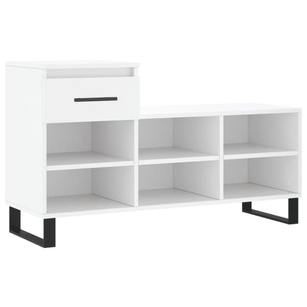 vidaXL Skoskap hvit 102x36x60 cm konstruert tre
