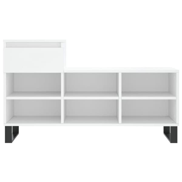 vidaXL Skoskap hvit 102x36x60 cm konstruert tre