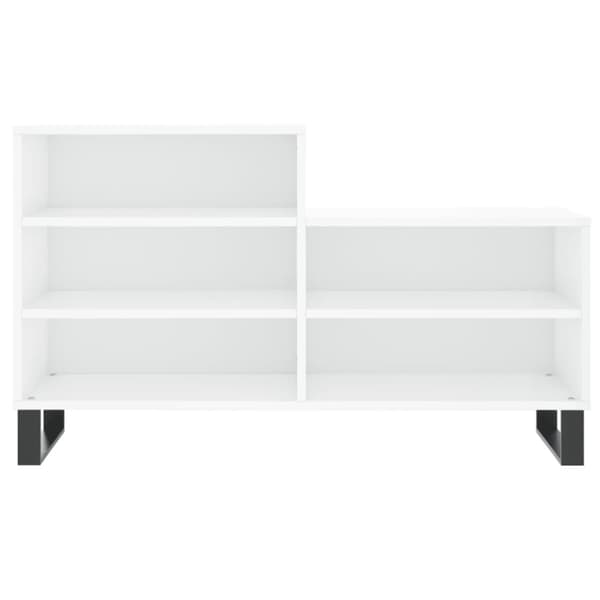 vidaXL skoreol 102x36x60 cm konstrueret træ hvid højglans