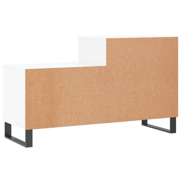 vidaXL Skoskap høyglans hvit 102x36x60 cm konstruert tre