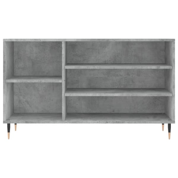 vidaXL Skoskåp betonggrå 102x36x60 cm konstruerat trä