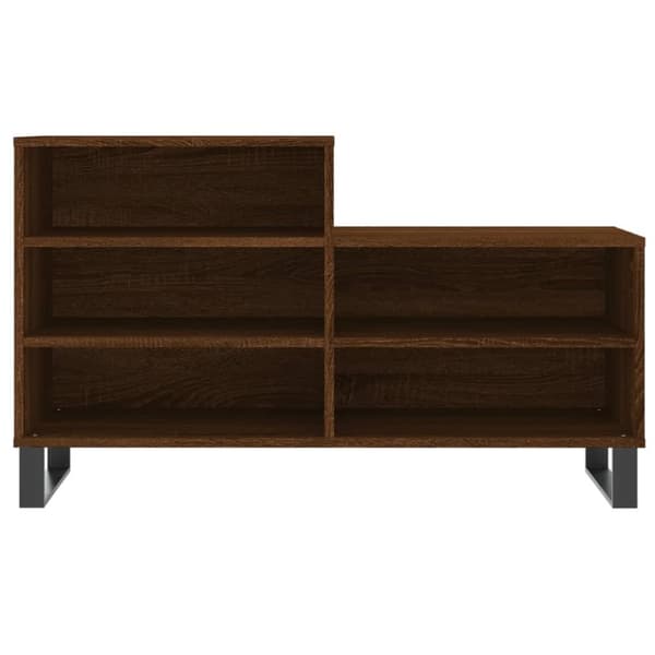 vidaXL skoskab 102x36x60 cm konstrueret træ brun egetræ