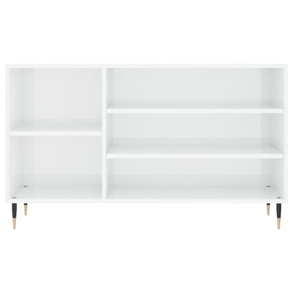 vidaXL skoreol 102x36x60 cm konstrueret træ hvid højglans
