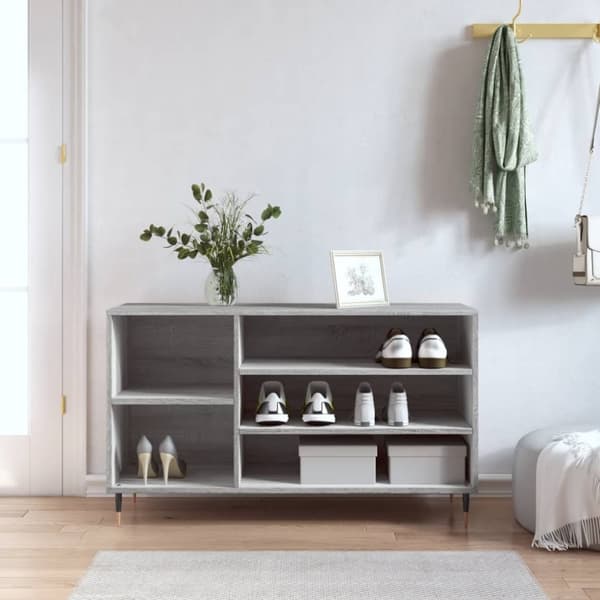 vidaXL skoskab 102x36x60 cm konstrueret træ grå sonoma-eg