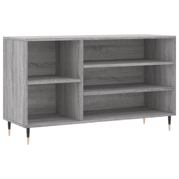 vidaXL Skoskap grå sonoma 102x36x60 cm konstruert tre