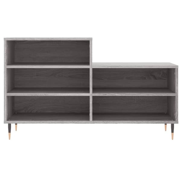 vidaXL Skoskap grå sonoma 102x36x60 cm konstruert tre