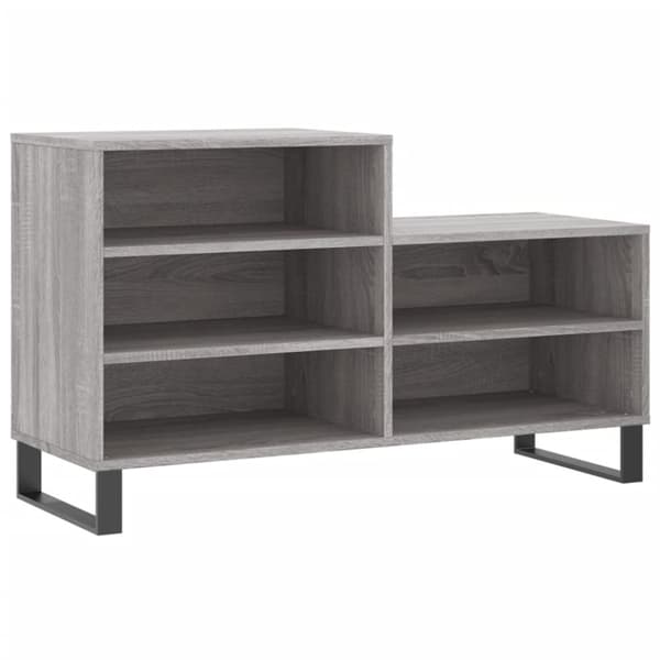 vidaXL Skoskap grå sonoma 102x36x60 cm konstruert tre