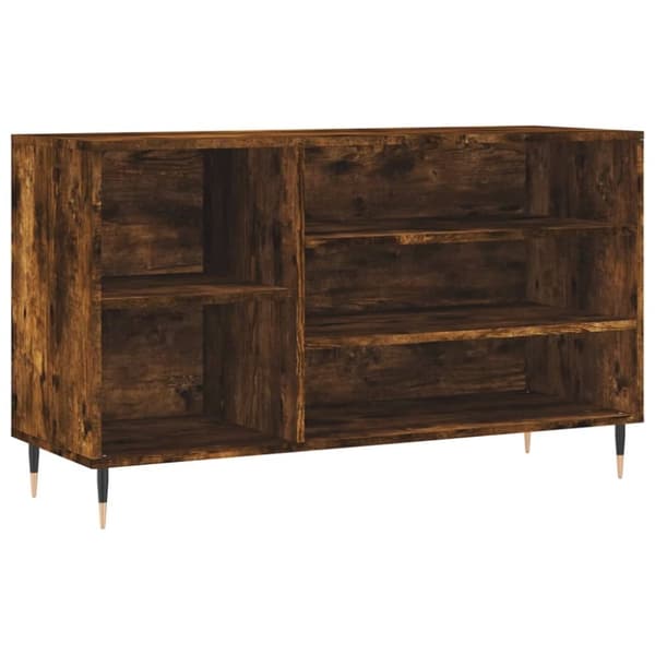 vidaXL Skoskap røkt eik 102x36x60 cm konstruert tre