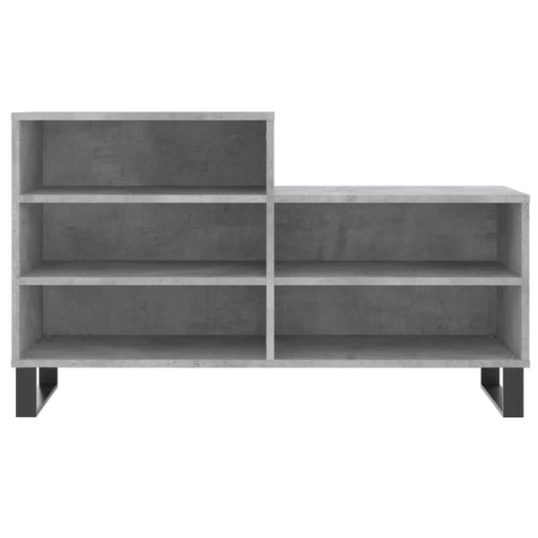 vidaXL Skoskap betonggrå 102x36x60 cm konstruert tre