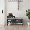 Miniatyrbilde 2 av 11: vidaXL Skoskap betonggrå 102x36x60 cm konstruert tre
