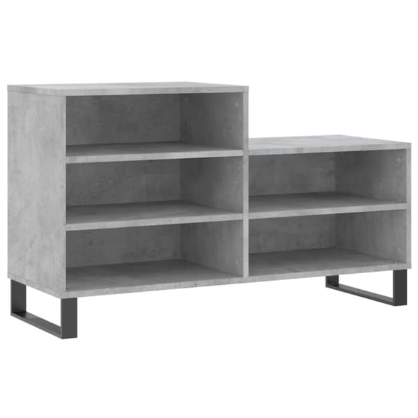 vidaXL Skoskap betonggrå 102x36x60 cm konstruert tre