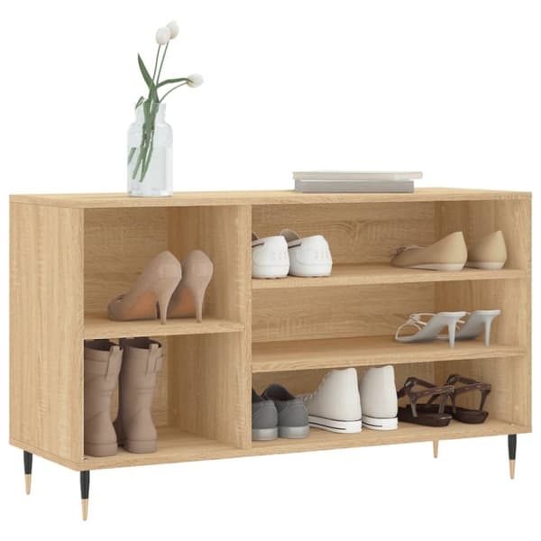 vidaXL Kenkäkaappi Sonoma-tammi 102x36x60 cm tekninen puu