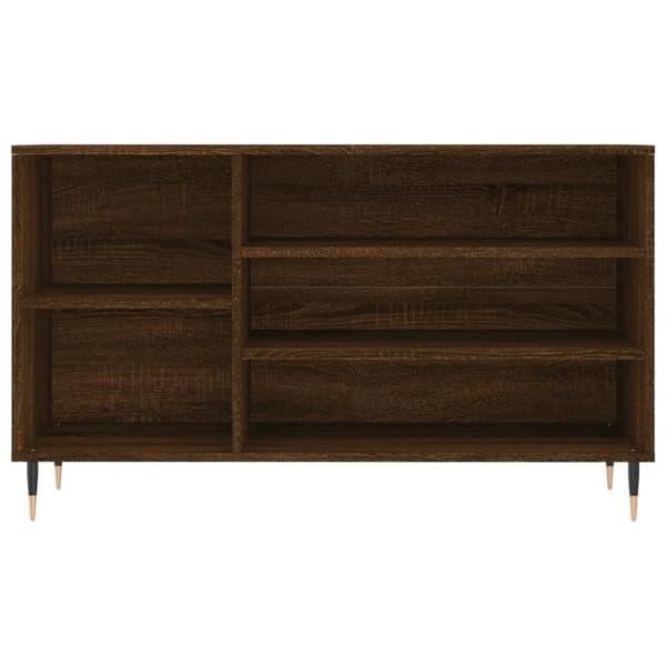 vidaXL skoskab 102x36x60 cm konstrueret træ brun egetræ