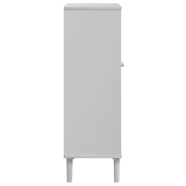 vidaXL Skoskap SENJA rotting-utseende hvit 59,5x35x107 cm heltre