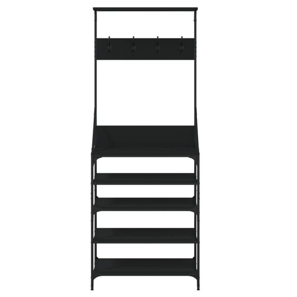 vidaXL tøjstativ med skoopbevaring 70x34x184 cm sort