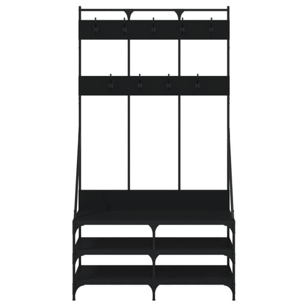 vidaXL Klädställning med skoförvaring svart 100x40x184 cm