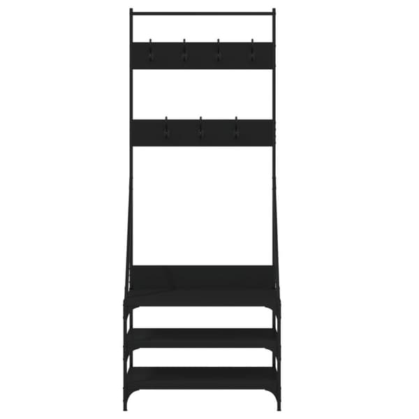 vidaXL Klädställning med skoförvaring svart 70x40x184 cm