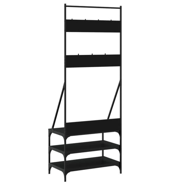 vidaXL tøjstativ med skoopbevaring 70x40x184 cm sort