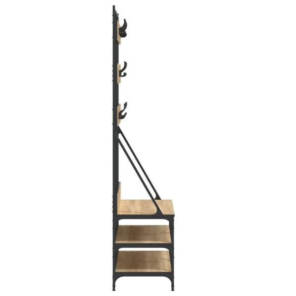 vidaXL tøjstativ med skoopbevaring 100x40x184 cm sonoma-eg