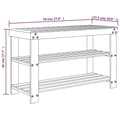 Miniatyrbillede 6 af 7: vidaXL skostativ med 3 hylder 70x27,5x45 cm bambus