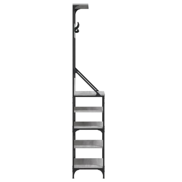 vidaXL tøjstativ med skoopbevaring 70x34x184 cm grå sonoma-eg