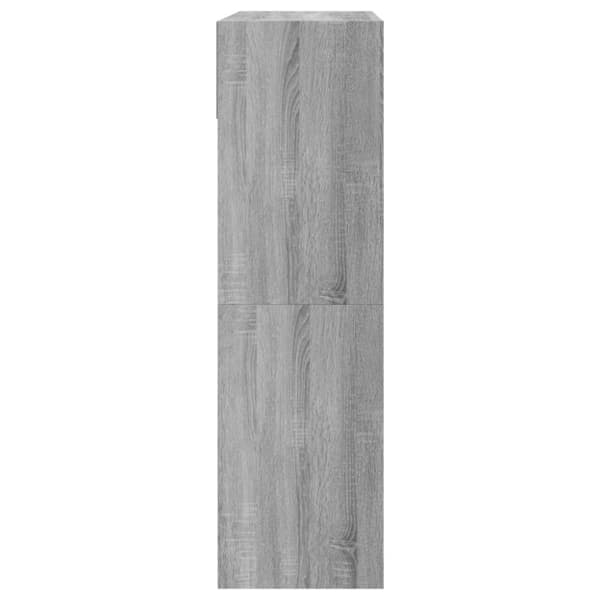 vidaXL Kenkäkaappi 2 kääntölaatikolla harmaa Sonoma 80x34x116 cm