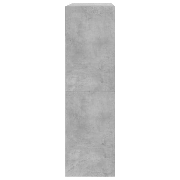 vidaXL Skoskap med 2 vippeskuffer betonggrå 80x34x116 cm