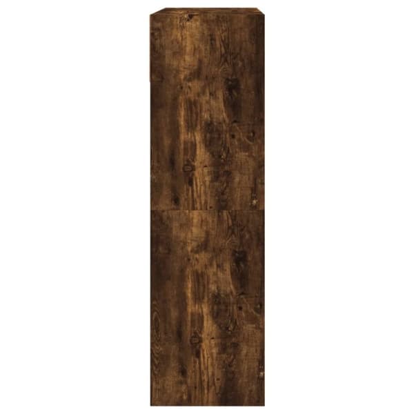 vidaXL Skoskap med 2 vippeskuffer røkt eik 80x34x116 cm