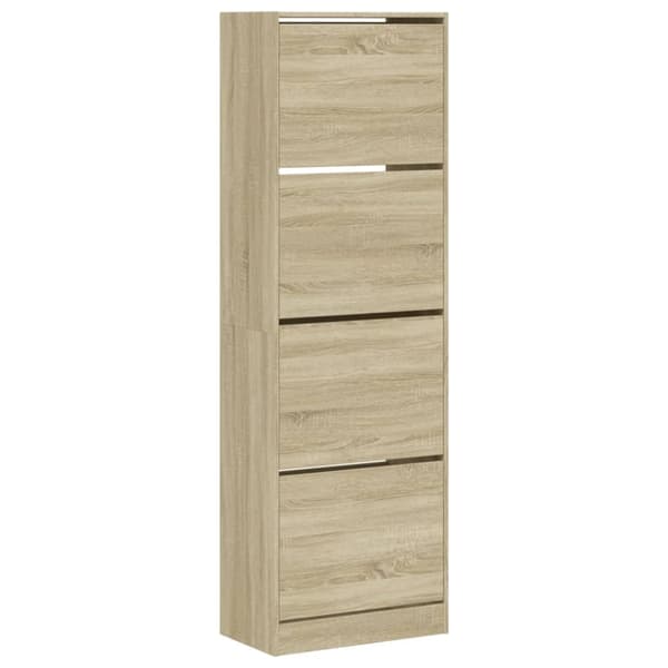 vidaXL skoskab med 4 vippeskuffer 60x34x187,5 cm sonoma-eg