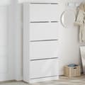 Miniatyrbilde 11 av 11: vidaXL Skoskap med 4 vippeskuffer hvit 80x34x187,5 cm