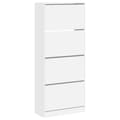 Miniatyrbilde 1 av 11: vidaXL Skoskap med 4 vippeskuffer hvit 80x34x187,5 cm