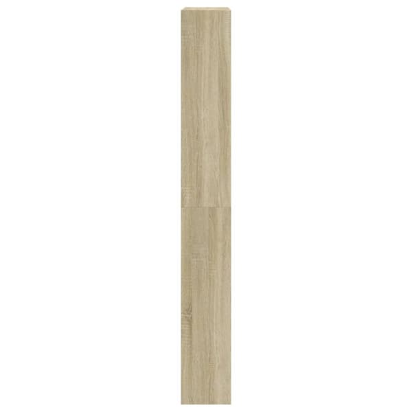 vidaXL skoskab med 4 vippeskuffer 80x21x163,5 cm sonoma-eg
