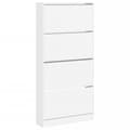 Miniatyrbillede 1 af 11: vidaXL skoskab med 4 vippeskuffer 80x21x163,5 cm hvid