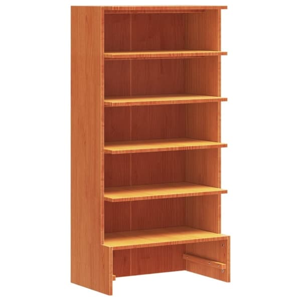 vidaXL Skohylla vaxad brun 52x30x104 cm massiv furu