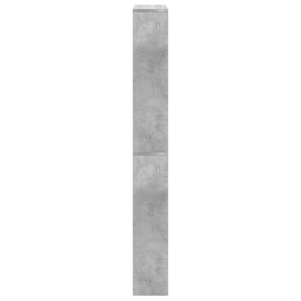vidaXL skoskab med spejl og 4 hylder 63x17x134 cm betongrå