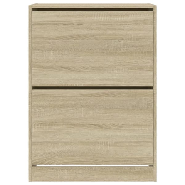 vidaXL skoskab med 2 vippeskuffer 80x42x108 cm sonoma-eg