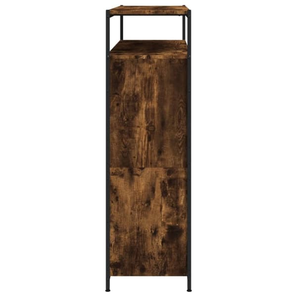 vidaXL Skoskap med 4 vippeskuffer røkt eik 100x34x112 cm