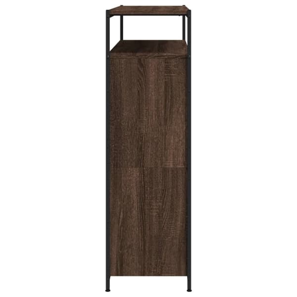 vidaXL Skoskåp med 4 flip-lådor brun ek 100x34x112 cm