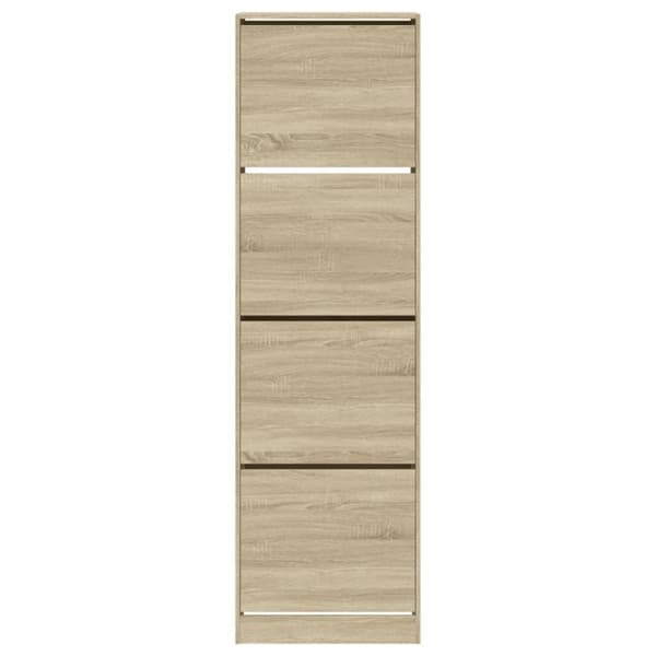 vidaXL Skoskap med 4 vippeskuffer sonoma eik 60x42x204 cm