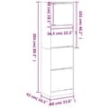 Miniatyrbilde 9 av 11: vidaXL Skoskap med 4 vippeskuffer sonoma eik 60x42x204 cm