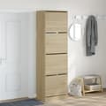 Miniatyrbilde 2 av 11: vidaXL Skoskap med 4 vippeskuffer sonoma eik 60x42x204 cm
