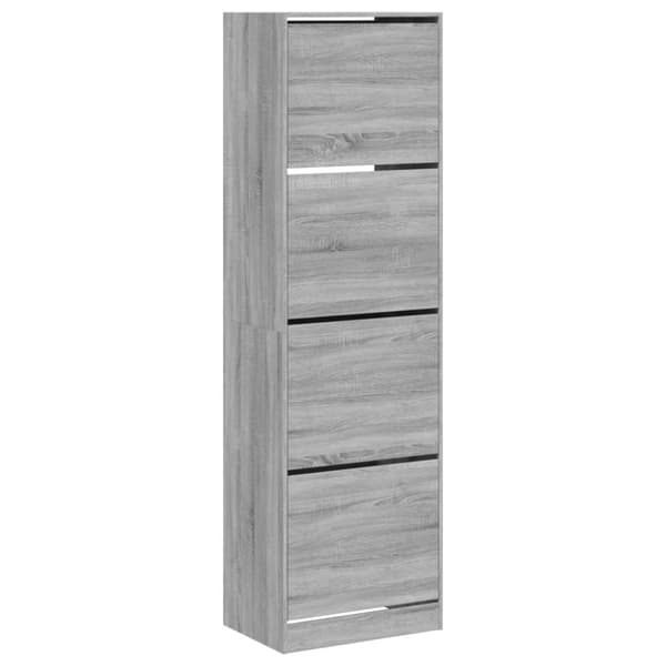 vidaXL skoskab med 4 vippeskuffer 60x42x108 cm grå sonoma-eg