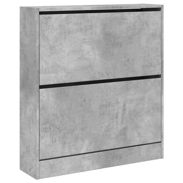 vidaXL Kenkäkaappi betoninharmaa 80x21x87,5 cm tekninen puu