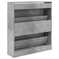 Pikkukuva 6 / 10: vidaXL Kenkäkaappi betoninharmaa 80x21x87,5 cm tekninen puu