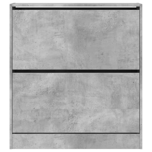 vidaXL Skoskåp betonggrå 80x21x87,5 cm konstruerat trä
