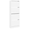 Miniatyrbillede 5 af 11: vidaXL skoreol 60x21x163,5 cm konstrueret træ hvid