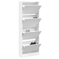 Miniatyrbillede 2 af 11: vidaXL skoreol 60x21x163,5 cm konstrueret træ hvid